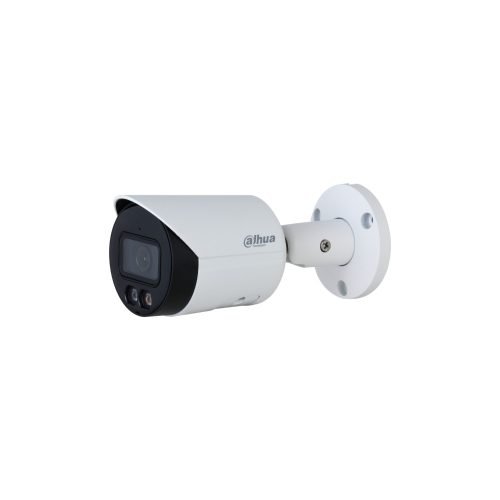 Dahua IPC-HFW2449S-S-IL-0280B IP 4MP cső biztonsági kamera, WizSense, 2.8 mm-es fix objektívvel, PoE, beépített mikrofon, microSD kártyafoglalat, hibrid fény 30m-ig, fém ház, kültéri