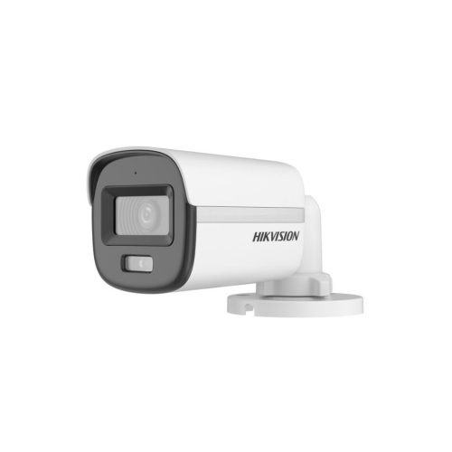Hikvision 1 cső kamerás analóg megfigyelőrendszer 2MP biztonsági kamera, ColorVu Dual-light látható fény 20m, beépített mikrofonnal, kültéri