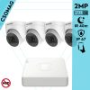 Hikvision 4 turret kamerás analóg megfigyelőrendszer 2MP biztonsági kamera, IR 40m, kültéri