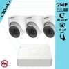 Hikvision 3 turret kamerás analóg megfigyelőrendszer 2MP biztonsági kamera, IR 20m, beltéri