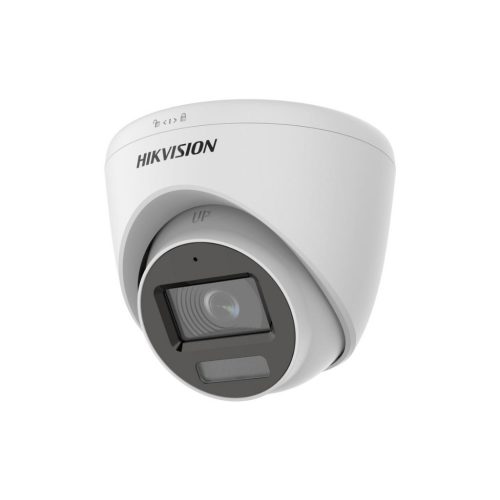 Hikvision 2 turret kamerás analóg megfigyelőrendszer 2MP biztonsági kamera, IR megvilágítás 40 m, fehér fény 20 m, beépített mikrofon, kültéri