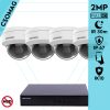Hikvision 4 dome kamerás IP megfigyelőrendszer 2MP HD dome biztonsági kamera, 2.8 mm-es fix objektívvel, PoE, P2P, kültéri, fém ház, vandálbiztos