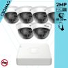 Hikvision 6 dome kamerás analóg megfigyelőrendszer 2MP biztonsági kamera, IR 20m, beltéri