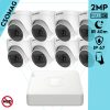 Hikvision 8 turret kamerás analóg megfigyelőrendszer 2MP biztonsági kamera, IR 40m, kültéri