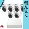 Hikvision 6 turret kamerás analóg megfigyelőrendszer 2MP biztonsági kamera, IR 20m, beltéri