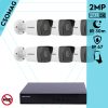 Hikvision 6 cső kamerás IP megfigyelőrendszer 2MP HD cső biztonsági kamera, 2.8 mm-es fix objektívvel, PoE, beépített mikrofonnal, IR LED 30m, kültéri, fém ház