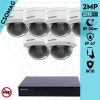 Hikvision 6 dome kamerás IP megfigyelőrendszer 2MP HD dome biztonsági kamera, 2.8 mm-es fix objektívvel, PoE, P2P, kültéri, fém ház, vandálbiztos