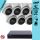 Hikvision 7 turret kamerás IP megfigyelőrendszer 4MP turret biztonsági kamera, 2.8 - 12 mm varifokális objektív, hang I/O, riasztás I/O, Valós WDR, microSD, PoE, P2P, IR LED 30m, fém ház, kültéri
