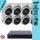 Hikvision 8 turret kamerás IP megfigyelőrendszer 4MP turret biztonsági kamera, 2.8 - 12 mm varifokális objektív, hang I/O, riasztás I/O, Valós WDR, microSD, PoE, P2P, IR LED 30m, fém ház, kültéri