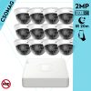 Hikvision 12 dome kamerás analóg megfigyelőrendszer 2MP biztonsági kamera, IR 20m, beltéri
