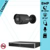Hikvision 1 cső kamerás IP megfigyelőrendszer 8MP cső biztonsági kamera, AcuSense, 2.8 mm-es fix objektívvel, PoE, IR LED 40m, beépített mikrofonnal, fekete fém ház, kültéri