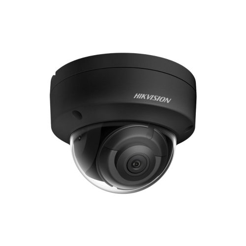 Hikvision 5 dome kamerás IP megfigyelőrendszer 8MP dome biztonsági kamera, AcuSense, 2.8 mm-es fix objektívvel, PoE, P2P, IR LED 30m, fekete fém ház, kültéri, IK10 vandálbiztos