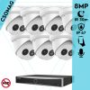 Hikvision 7 turret kamerás IP megfigyelőrendszer 8MP turret biztonsági kamera, 2.8 mm-es fix objektívvel, PoE, IR LED 30m, beépített mikrofonnal, fém ház, kültéri
