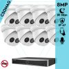 Hikvision 8 turret kamerás IP megfigyelőrendszer 8MP turret biztonsági kamera, 2.8 mm-es fix objektívvel, PoE, IR LED 30m, beépített mikrofonnal, fém ház, kültéri
