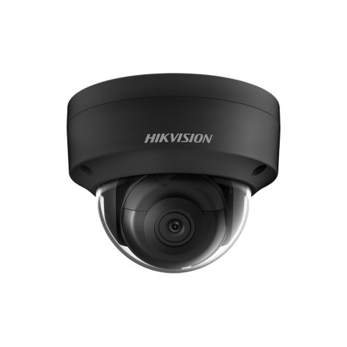 Hikvision DS-2CD2183G2-IS(2.8mm)(BLACK) IP 8MP dóm biztonsági kamera, AcuSense, 2.8 mm-es fix objektívvel, microSD kártyafoglalat, hang I/O, riasztás I/O, Valós WDR, PoE, P2P, IR LED 30m, IK10 vandálbiztos, fekete fém ház, kültéri