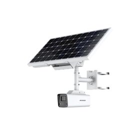   Hikvision DS-2XS2T47G1-LDH/4G/C18S40(4) IP (GSM) 4MP cső biztonsági kamera, napelemes, 4G kapcsolattal és akkumulátorral, 4.0 mm-es fix objektívvel, ColorVu, beépített mikrofon, microSD kártyafoglalat, fehér LED megvilágítással 30m-ig, kültéri