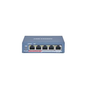   Hikvision DS-3E0105P-E/M(B) PoE Switch 4+1 portos, 30W PoE teljesítmény, nem menedzselhető