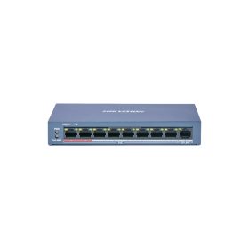   Hikvision DS-3E0109P-E/M(B) PoE Switch 9 portos, 8 PoE + 1 uplink port, nem menedzselhető, 60 W