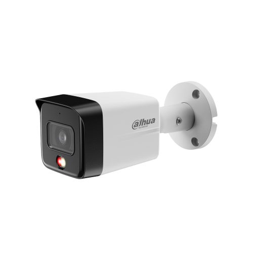 Dahua 2 cső kamerás IP megfigyelőrendszer 8MP cső biztonsági kamera, 2.8 mm-es fix objektívvel, PoE, beépített mikrofonnal, hibrid megvilágítással, fém ház, kültéri