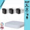 Dahua 3 cső kamerás IP megfigyelőrendszer 8MP cső biztonsági kamera, 2.8 mm-es fix objektívvel, PoE, beépített mikrofonnal, hibrid megvilágítással, fém ház, kültéri