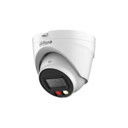 Dahua 8 turret kamerás IP megfigyelőrendszer 4MP HD turret biztonsági kamera, 2.8 mm-es fix objektívvel, PoE, beépített mikrofonnal, színes éjszakai kép, kültéri