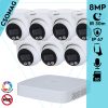 Dahua 7 turret kamerás IP megfigyelőrendszer 8MP turret biztonsági kamera, 2.8 mm-es fix objektívvel, PoE, microSD kártyafoglalat, hibrid megvilágítással, fém ház, kültéri