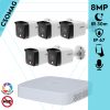 Dahua 5 cső kamerás IP megfigyelőrendszer 8MP cső biztonsági kamera, 2.8 mm-es fix objektívvel, PoE, beépített mikrofonnal, hibrid megvilágítással, fém ház, kültéri