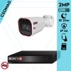 Provision 1 cső kamerás IP megfigyelőrendszer 2MP HD cső biztonsági kamera, 2.8 mm-es fix objektívvel, PoE, IR LED 20m, kültéri, fém ház