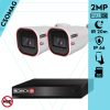 Provision 2 cső kamerás IP megfigyelőrendszer 2MP HD cső biztonsági kamera, 2.8 mm-es fix objektívvel, PoE, IR LED 20m, kültéri, fém ház