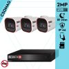 Provision 3 cső kamerás IP megfigyelőrendszer 2MP HD cső biztonsági kamera, 2.8 mm-es fix objektívvel, PoE, IR LED 20m, kültéri, fém ház