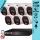 Provision 7 dome kamerás IP megfigyelőrendszer 2MP HD dome biztonsági kamera, 2.8 mm-es fix objektívvel, hibrid világítással, PoE, beépített mikrofonnal, IR 20m, kültéri