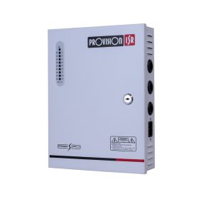   Provision PR-10A9CH+ Tápegység CCTV-hez, 9-csatornás, zárható fémdobozban, 100-240 Vac bemenet, 12-14 Vdc (szabályozható), max. 10A kimenet