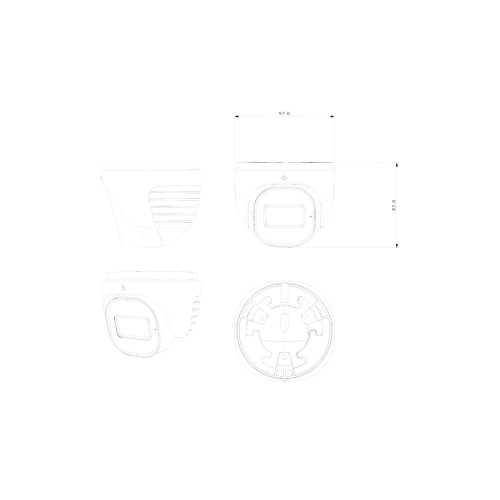 Provision DI-380IPSN28-V3 IP 8MP HD dóm biztonsági kamera, 2.8 mm-es fix objektívvel, Check Point védelem, PoE, beépített mikrofonnal, microSD kártyafoglalat, IR 20m, kültéri