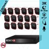 Provision 16 cső kamerás analóg megfigyelőrendszer 3K biztonsági kamera 2.8 mm fix objektívvel