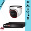 Provision 1 dome kamerás analóg megfigyelőrendszer 3K biztonsági kamera 2.8 mm fix objektívvel