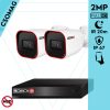 Provision 2 cső kamerás analóg megfigyelőrendszer 2MP HD Pro biztonsági kamera, inframegvilágítás 20m, 2.8mm fix lencse, 88° látószög