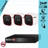 Provision 3 cső kamerás analóg megfigyelőrendszer 2MP HD Pro biztonsági kamera, inframegvilágítás 20m, 2.8mm fix lencse, 88° látószög