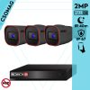 Provision 3 cső kamerás analóg megfigyelőrendszer 2MP HD Pro biztonsági kamera, variálható fókuszú objektív, 40m éjjellátás
