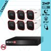 Provision 6 cső kamerás analóg megfigyelőrendszer 2MP HD Pro biztonsági kamera, inframegvilágítás 20m, 2.8mm fix lencse, 88° látószög