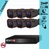 Provision 6 cső kamerás analóg megfigyelőrendszer 2MP HD Pro biztonsági kamera, variálható fókuszú objektív, 40m éjjellátás