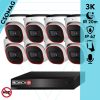 Provision 8 dome kamerás analóg megfigyelőrendszer 3K biztonsági kamera 2.8 mm fix objektívvel