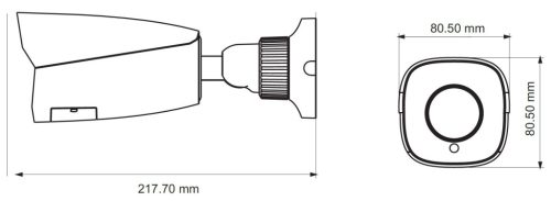 Techson 14 cső kamerás analóg megfigyelőrendszer 5MP HD cső biztonsági kamera, 2.8 mm fix objektívvel, antracitszürke fém ház