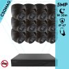 Techson 12 dome kamerás analóg megfigyelőrendszer 5MP HD dóm biztonsági kamera, 2.8 mm fix objektívvel, antracitszürke fém ház