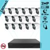Techson 16 cső kamerás analóg megfigyelőrendszer 2MP HD cső biztonsági kamera, 2.8 mm fix objektívvel