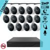 Techson 14 dome kamerás analóg megfigyelőrendszer 2MP NightVision HD dóm biztonsági kamera, 2.8 mm fix objektívvel, valós WDR, beépített mikrofonnal