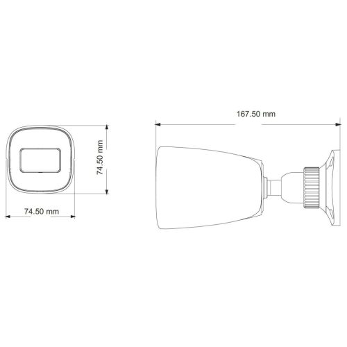 Techson 1 cső kamerás analóg megfigyelőrendszer 2MP HD cső biztonsági kamera, 2.8 mm fix objektívvel