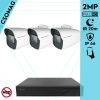 Techson 3 cső kamerás analóg megfigyelőrendszer 2MP HD cső biztonsági kamera, 2.8 mm fix objektívvel
