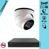 Techson 1 dome kamerás analóg megfigyelőrendszer 2MP HD dóm biztonsági kamera, 2.8 mm fix objektívvel