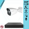 Techson 1 cső kamerás analóg megfigyelőrendszer 2MP NightVision HD cső biztonsági kamera, 2.8 mm fix objektívvel, valós WDR, beépített mikrofonnal