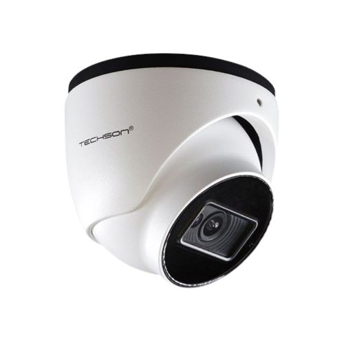 Techson 2 turret kamerás IP megfigyelőrendszer 2MP turret biztonsági kamera, 2.8 mm-es fix objektívvel, PoE, SD kártya foglalattal, beépített mikrofonnal, IR LED 30m, kültéri, fém ház